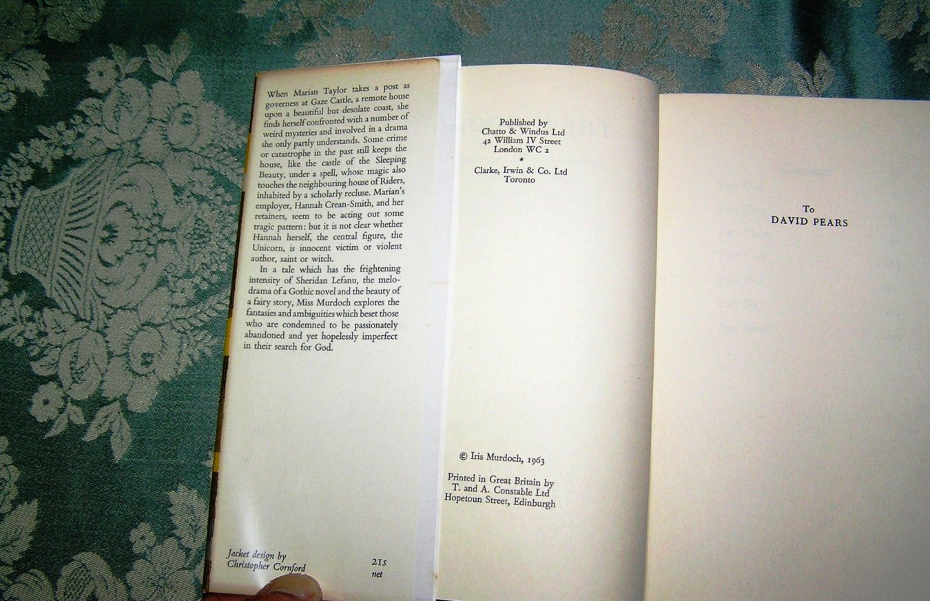 IRIS MURDOCH The Unicorn 1st UK - Image 2