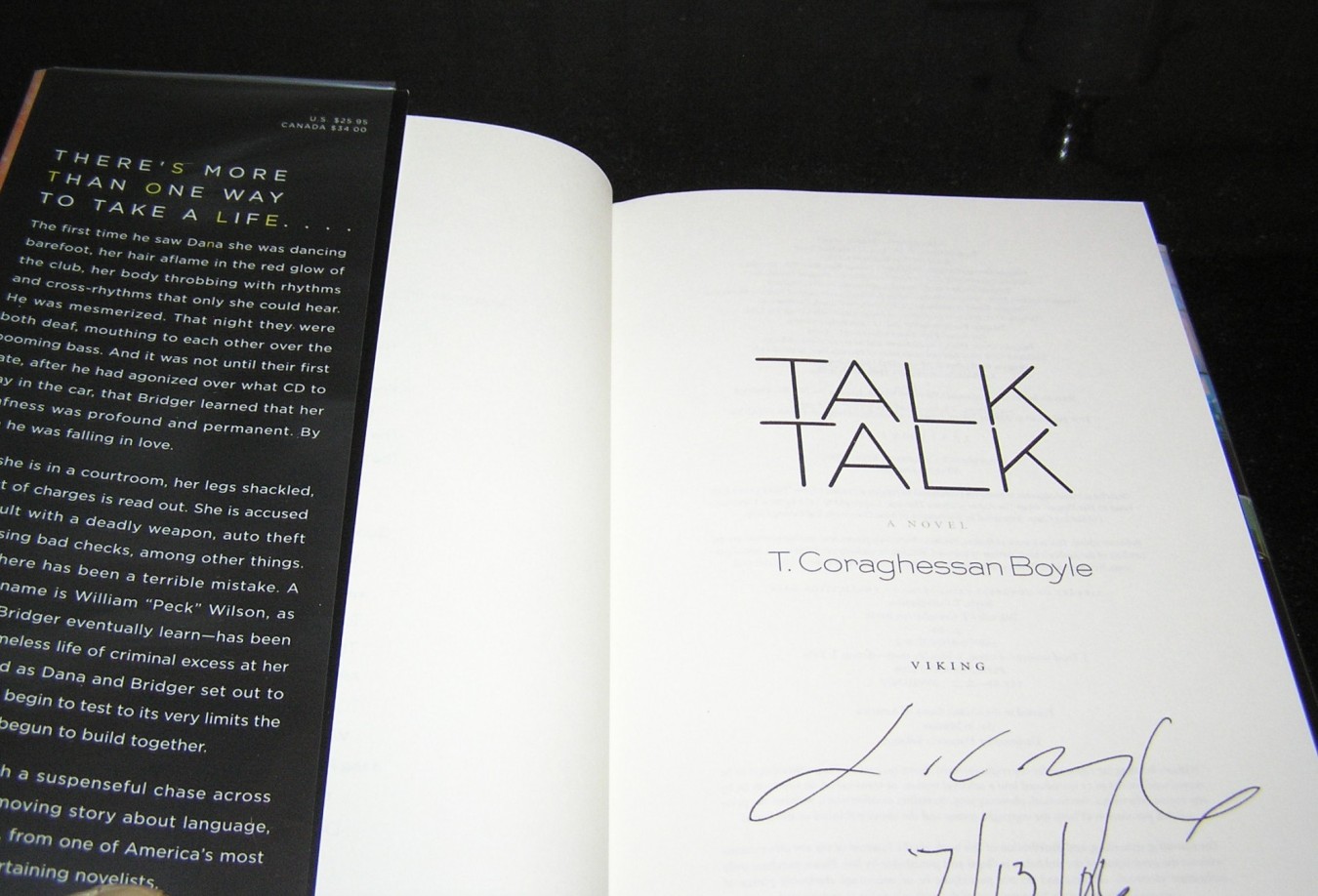 T. C. BOYLE Talk Talk 1st SIGNED - Image 2