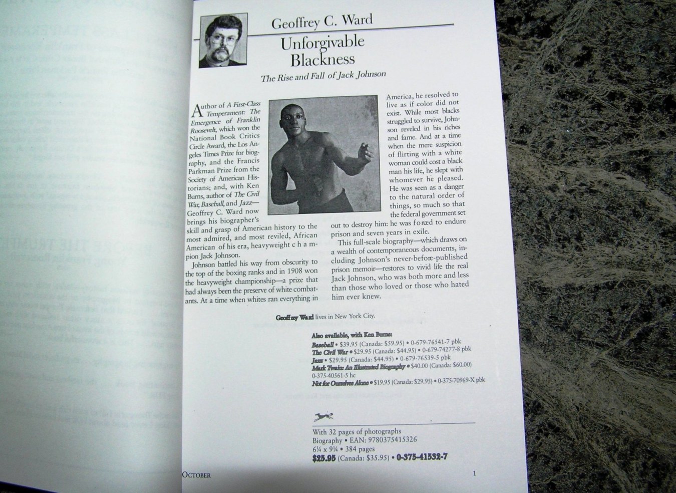 GEOFFREY WARD Unforgivable Blackness Unc. Proof 1st - Image 3