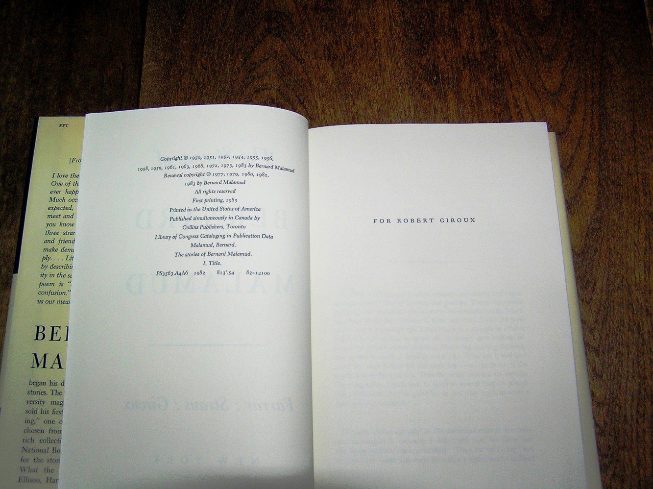 BERNARD MALAMUD The Stories of..... 1st Ed. - Image 3