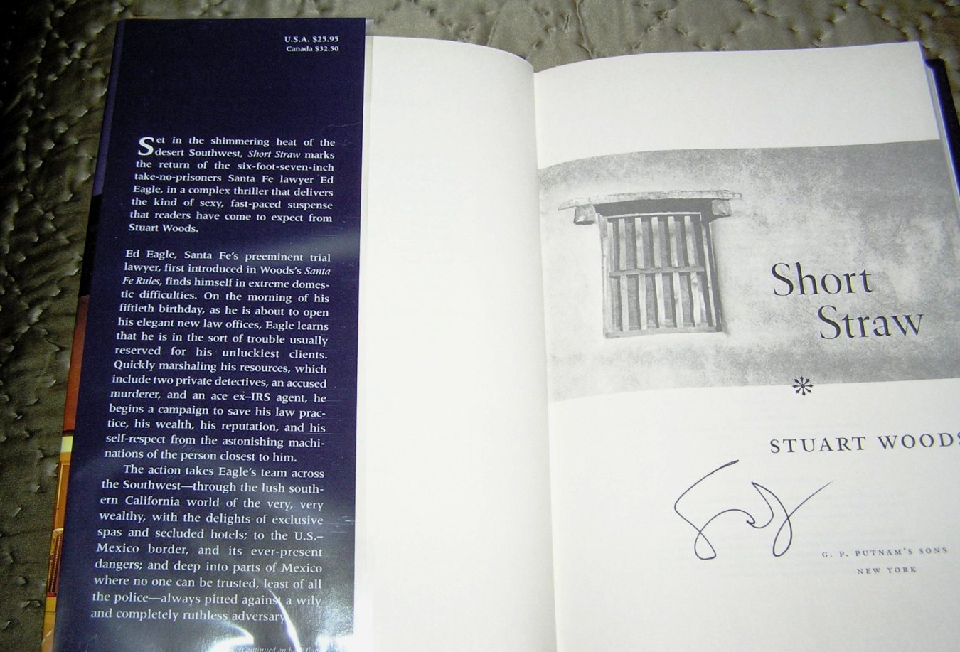 STUART WOODS Short Straw 1st SIGNED - Image 2