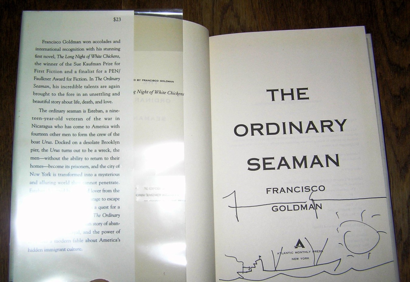 FRANCISCO GOLDMAN Ordinary Seaman 1st SIGNED - Image 2