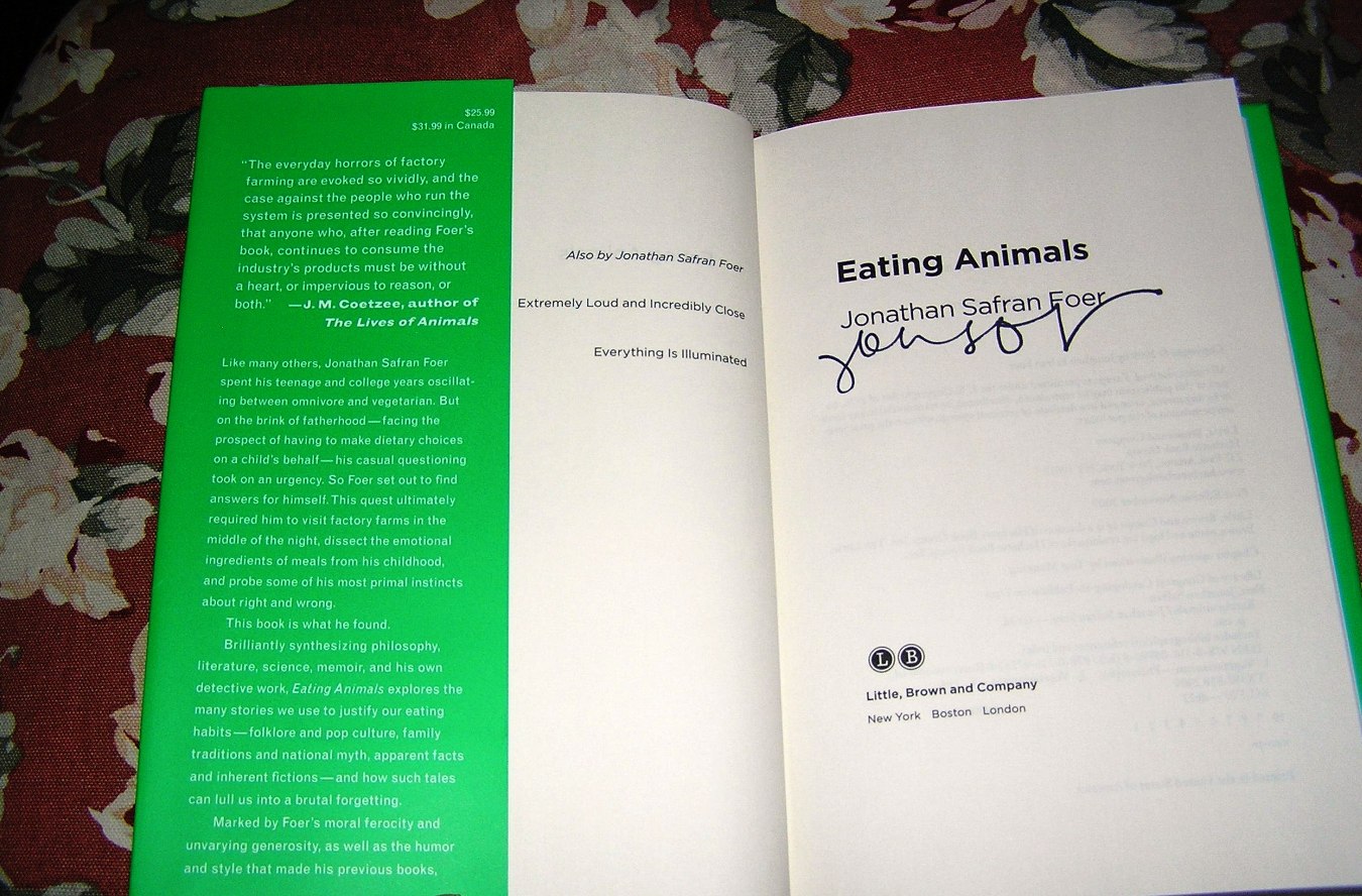 JONATHAN SARAN FOER Eating Animals 1st SIGNED - Image 2