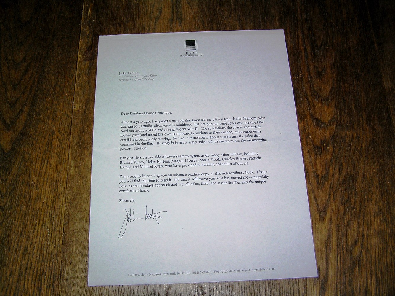 HELEN FREMONT A Long Silence 1st ARC - Image 3