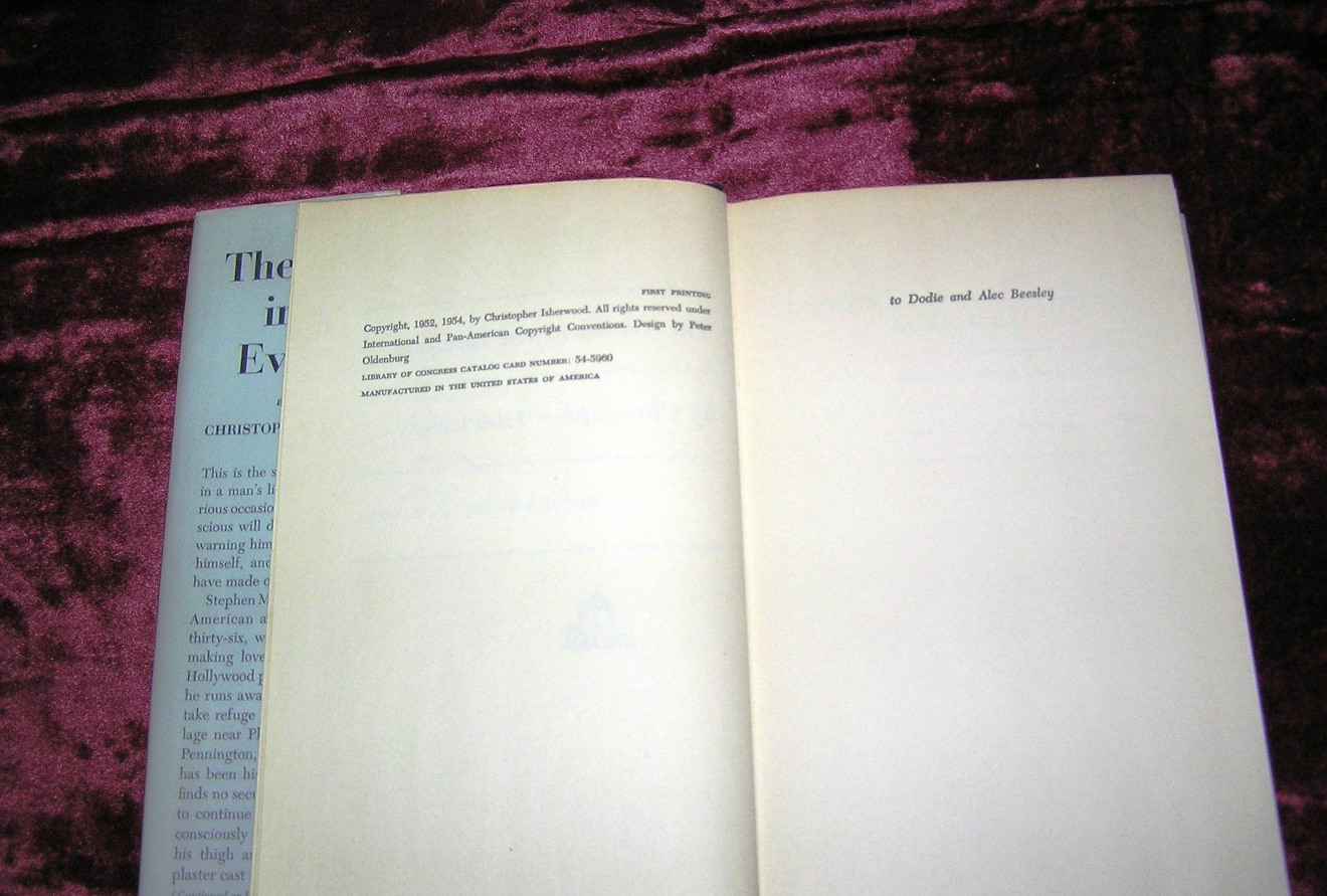 CHRISTOPHER ISHERWOOD The World in the Evening 1st Ed. - Image 2