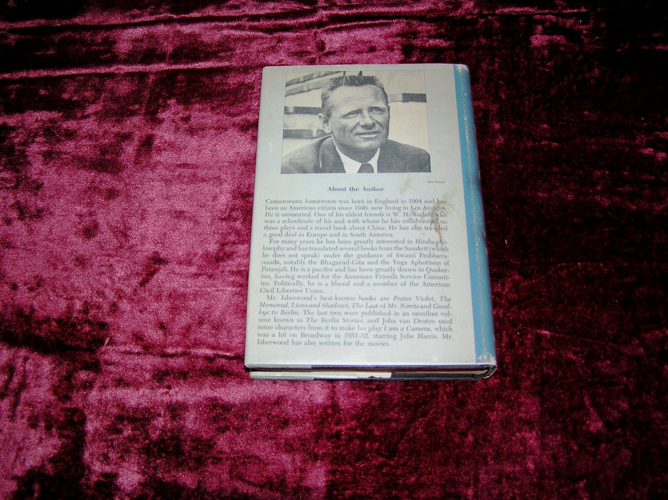 CHRISTOPHER ISHERWOOD The World in the Evening 1st Ed. - Image 3
