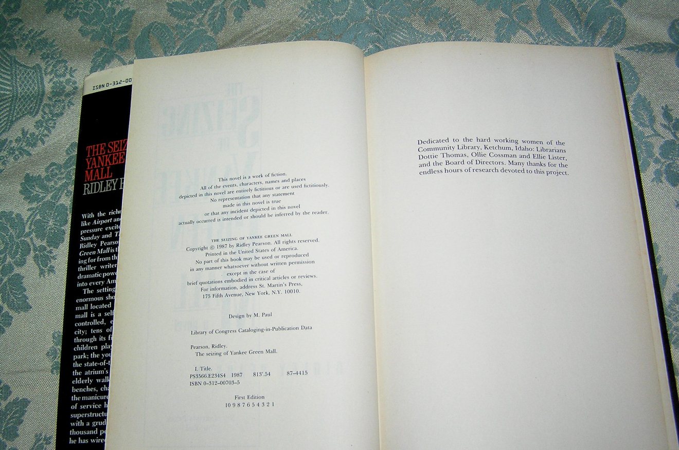 RIDLEY PEARSON Seizing of Yankee Green Mall 1st Ed. - Image 3
