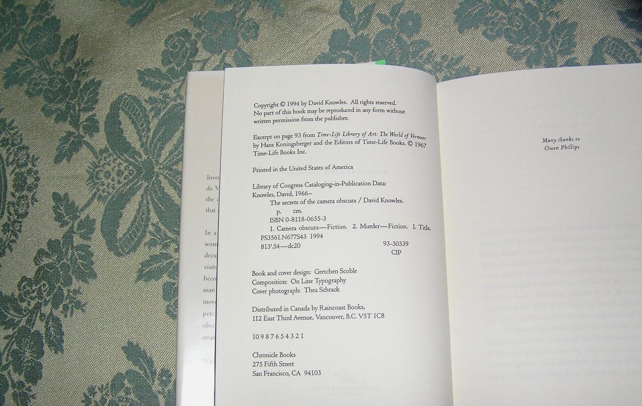 DAVID KNOWLES Secrets of the Camera Obscura 1st Ed. - Image 3
