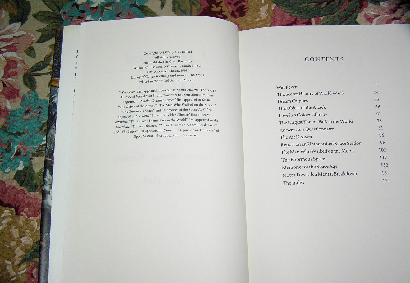 J.G. BALLARD War Fever 1st Ed. - Image 3